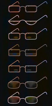 Glasses: different types of prescription glasses for presbyopia (reading glasses..).