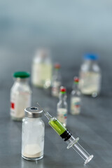 Analysis system, syringe, and other laboratory utensils.