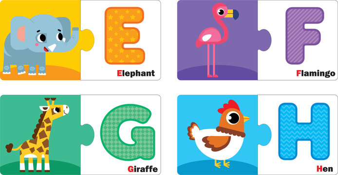 Kids puzzle game with abc