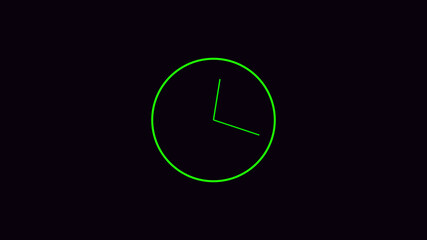 abstract  color digital clock animation on colorful background. time clock animation in 12 hour.