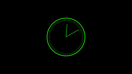 abstract  color digital clock animation on colorful background. time clock animation in 12 hour.