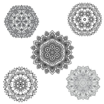 Geometric Floral mandala Art. Mandala Design. Mandalas Vector.