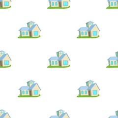 House pattern seamless background texture repeat wallpaper geometric vector