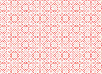 vector ethnic plant ornament of red color on white background