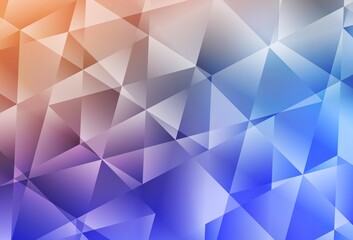Fototapeta premium Light Blue, Yellow vector gradient triangles pattern.