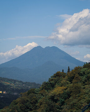 volcano in the clouds