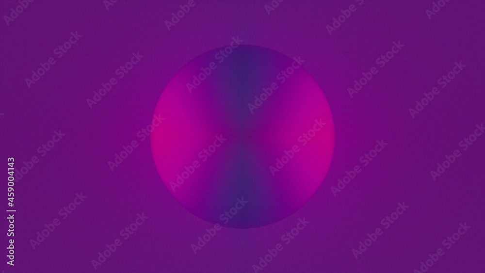 Poster bright ball with colorful 3d render gradient floating on surface. creative minimalism with simple ge