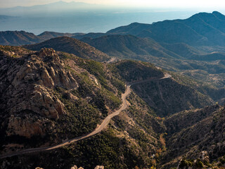 View on Mt Lemmon in Santa Catalin Natural Area in Tucson Arizona