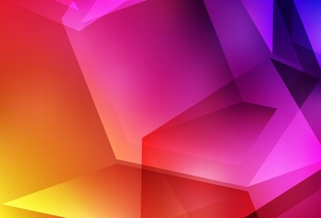 Light Pink, Yellow vector low poly background.