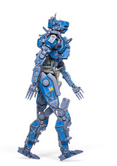 super droid is walking side view