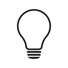 Logo template, lamp icon. Illustration in flat style.