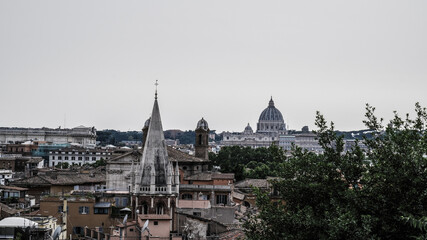 Fototapeta premium Ornate buildings and Saint Peters Square, Rome, Lazio, Italy 