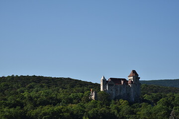 Fototapeta na wymiar Burg Liechtenstein vom Rauchkogel, Maria Enzersdorf Österreich, 29.07.2021