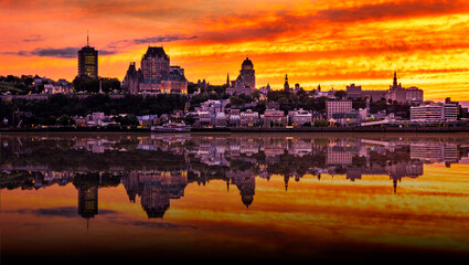 View of the old port of Quebec City and the old town.