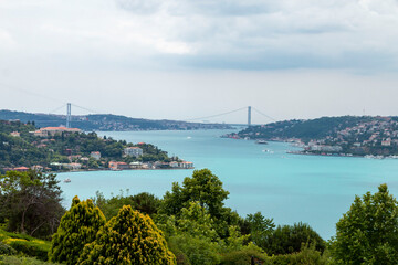 ISTANBUL, TURKEY, JUNE 18 2021, 
Istanbul Bosphorus from Otagtepe. Istanbul, Turkey