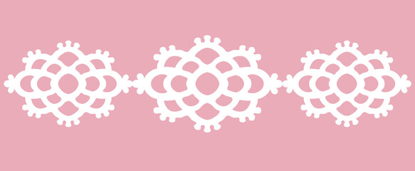 レース・オーナメント。ベクター素材。