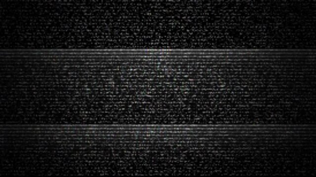 Abstract broken or no signal television, TV or computer screen glitch with noisy grain and scanlines background overlay