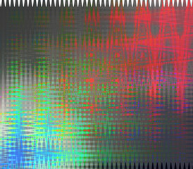 Naklejka premium Abstract wavy glitch art background image.