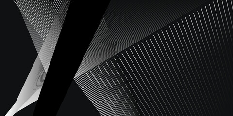 Black  and White  Abstract Background With Lines
