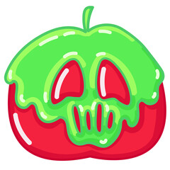 Poisoned apple, on which the poison flows. Poisonous apple, deadly.
