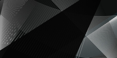 Black  and White  Abstract Background With Lines