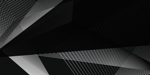 Black  and White  Abstract Background With Lines