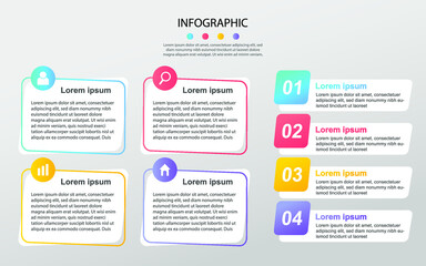 Modern Business data visualization. Process chart. Abstract elements of graph, diagram with steps, options,. Vector business template for presentation. Creative concept for infographic.