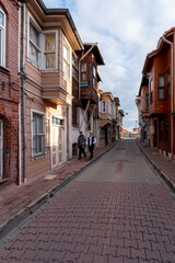 KADIRGA, ISTANBUL, TURKEY - DECEMBER 26, 2020: Historical Houses in Kadırga District