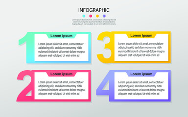 Modern Business data visualization. Process chart. Abstract elements of graph, diagram with steps, options,. Vector business template for presentation. Creative concept for infographic.