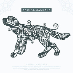 Fototapeta na wymiar Animal Mandala Vector. Zentangle Animal Art. vector illustration.