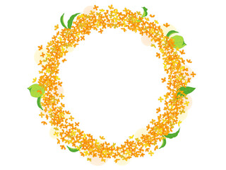 金木犀の丸いフレーム②