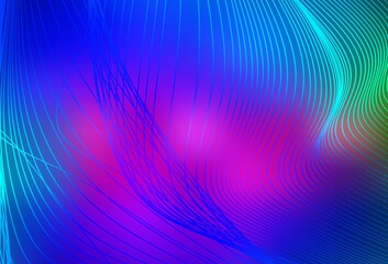 Dark Pink, Blue vector glossy abstract layout.