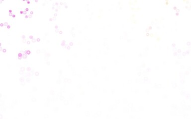 Light Pink, Yellow vector pattern with spheres.