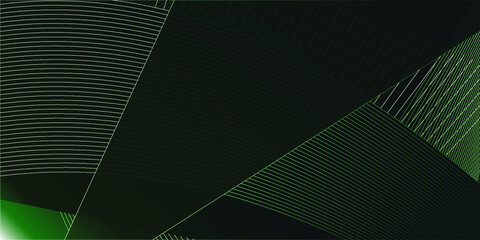 Naklejka premium Green Abstract Background With Lines