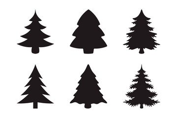 Christmas tree silhouette collection