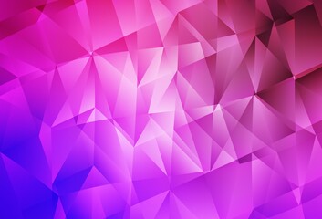 Fototapeta premium Light Purple, Pink vector background with polygonal style.