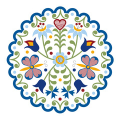 kaszuby Kashubian Poland Polish design butterfly heart serce modrak motylek neizapominajka embroidery © American Kaszuby