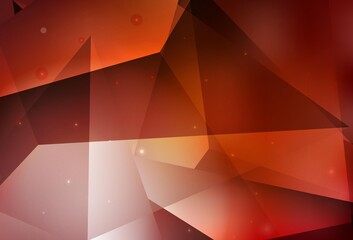 Dark Red, Yellow vector texture with triangular style.