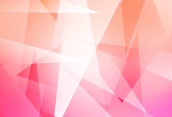 Fototapeta premium Light Pink vector backdrop with lines, triangles.