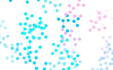 Light Blue, Red vector backdrop with artificial intelligence data.