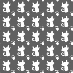 Obraz premium seamless pattern of cute cat cartoon