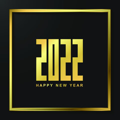 Happy new year 2022 background illustration.
