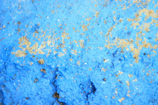 blue paint on a wall