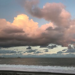 Obraz premium storm over the sea