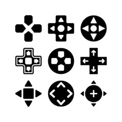 controller set icon on white background © yandirs