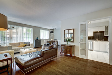 Beautiful renovated and staged with nice furniture condominium in Montreal, Westmount, Canada