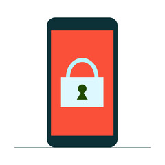 Smartphone Lock flat illustration