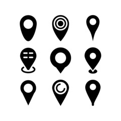 location set icon on white background