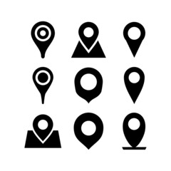 location set icon on white background