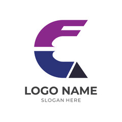 modern letter C logo design template concept vector with flat colorful style